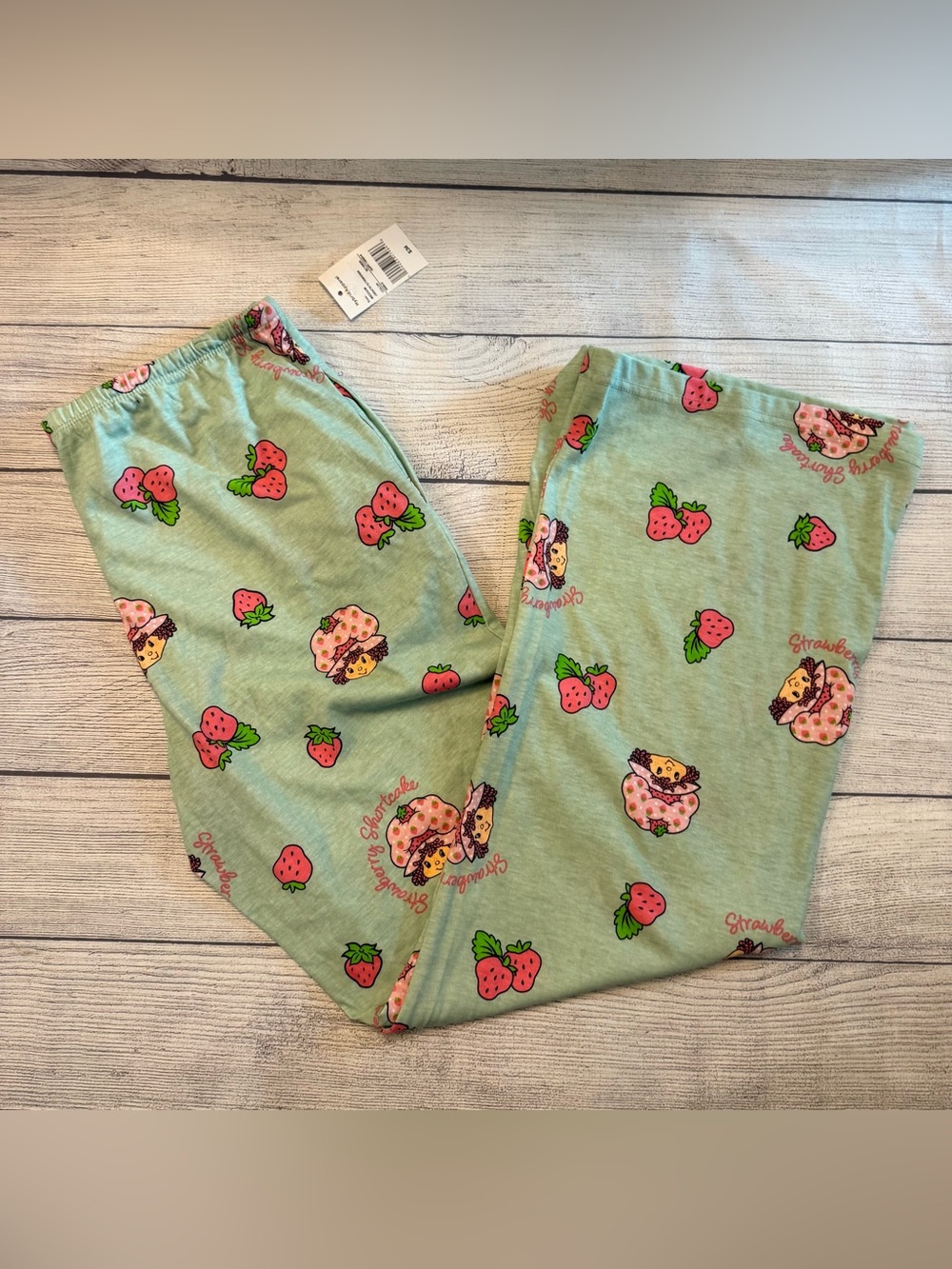 Hybrid Apparel Girls Mint Green Strawberry Print Pajama Pants